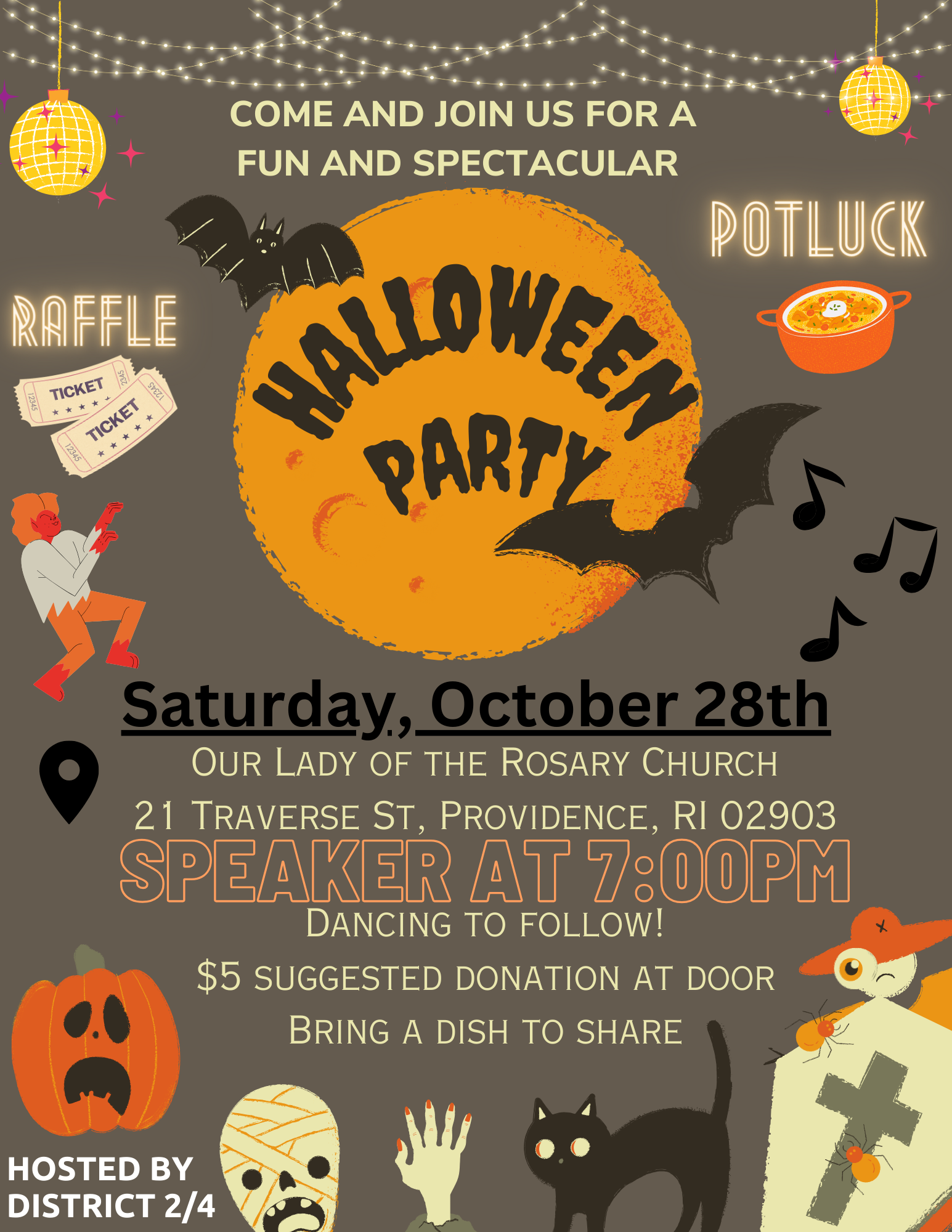 Halloween Party Hosted By District 2/4 Alcoholics Anonymous in Rhode